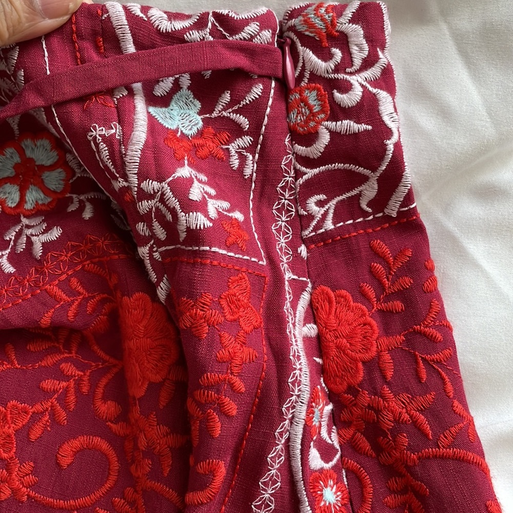 Embroidered Ruffle Mini Skirt - Picture 6 of 6